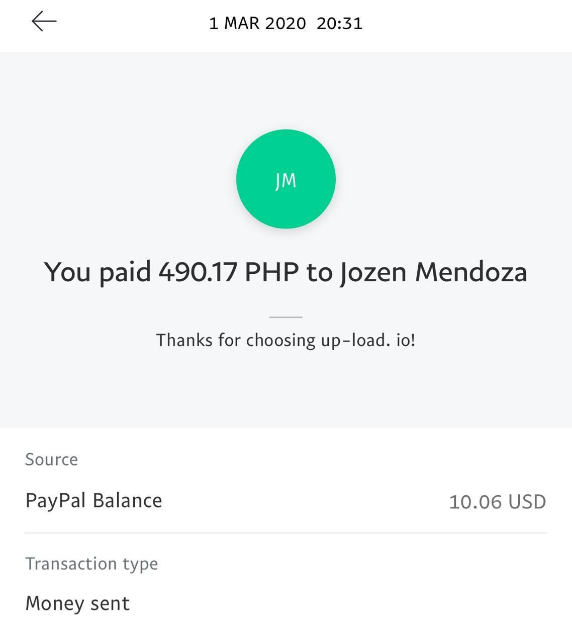 UP-LOAD.IO Payment Proof