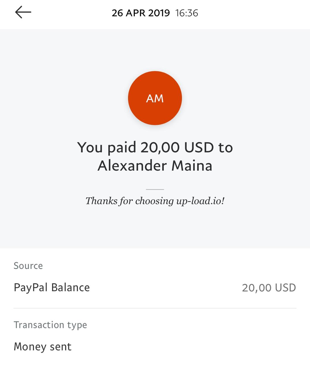 UP-LOAD.IO Payment Proof