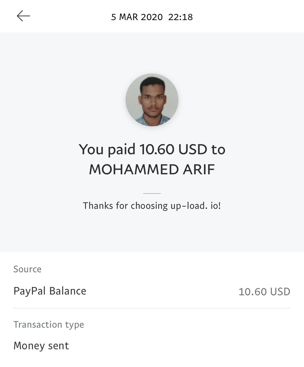 UP-LOAD.IO Payment Proof