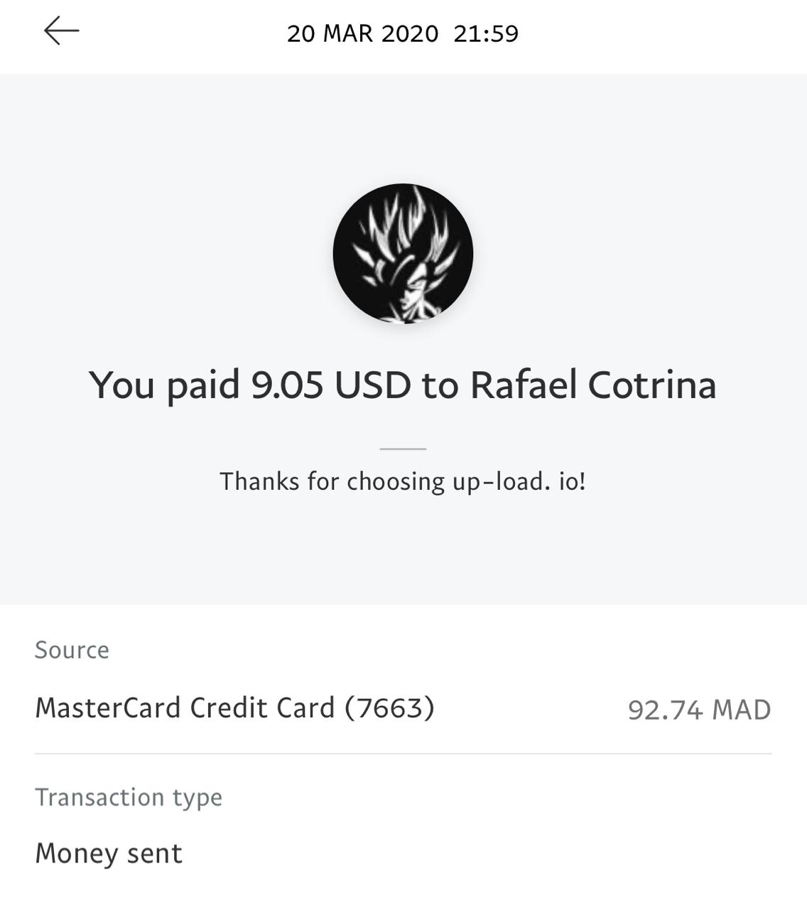 UP-LOAD.IO Payment Proof