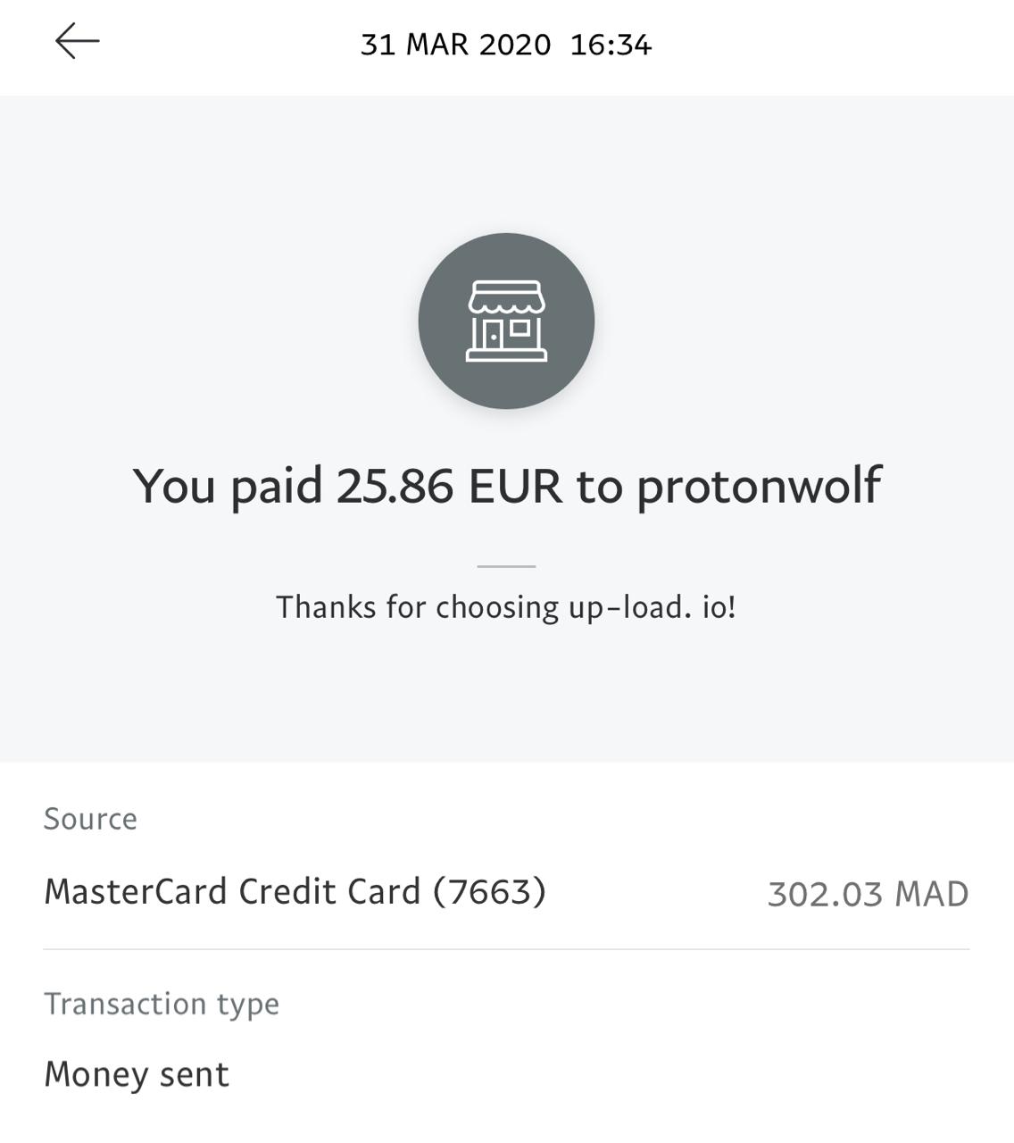 UP-LOAD.IO Payment Proof