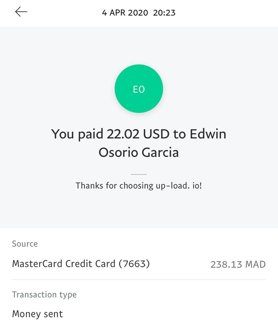 UP-LOAD.IO Payment Proof