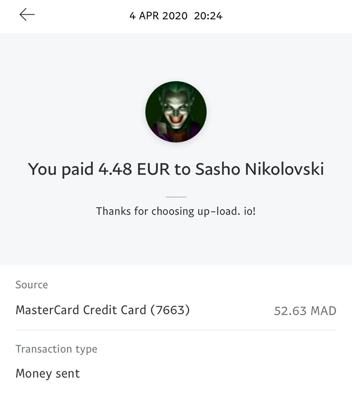 UP-LOAD.IO Payment Proof