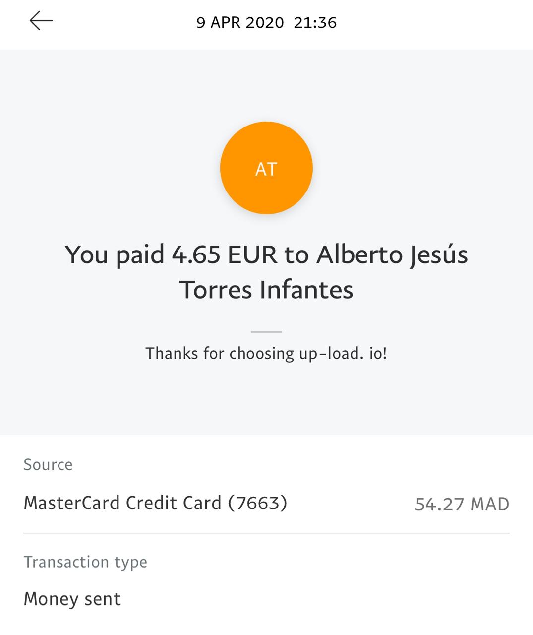 UP-LOAD.IO Payment Proof