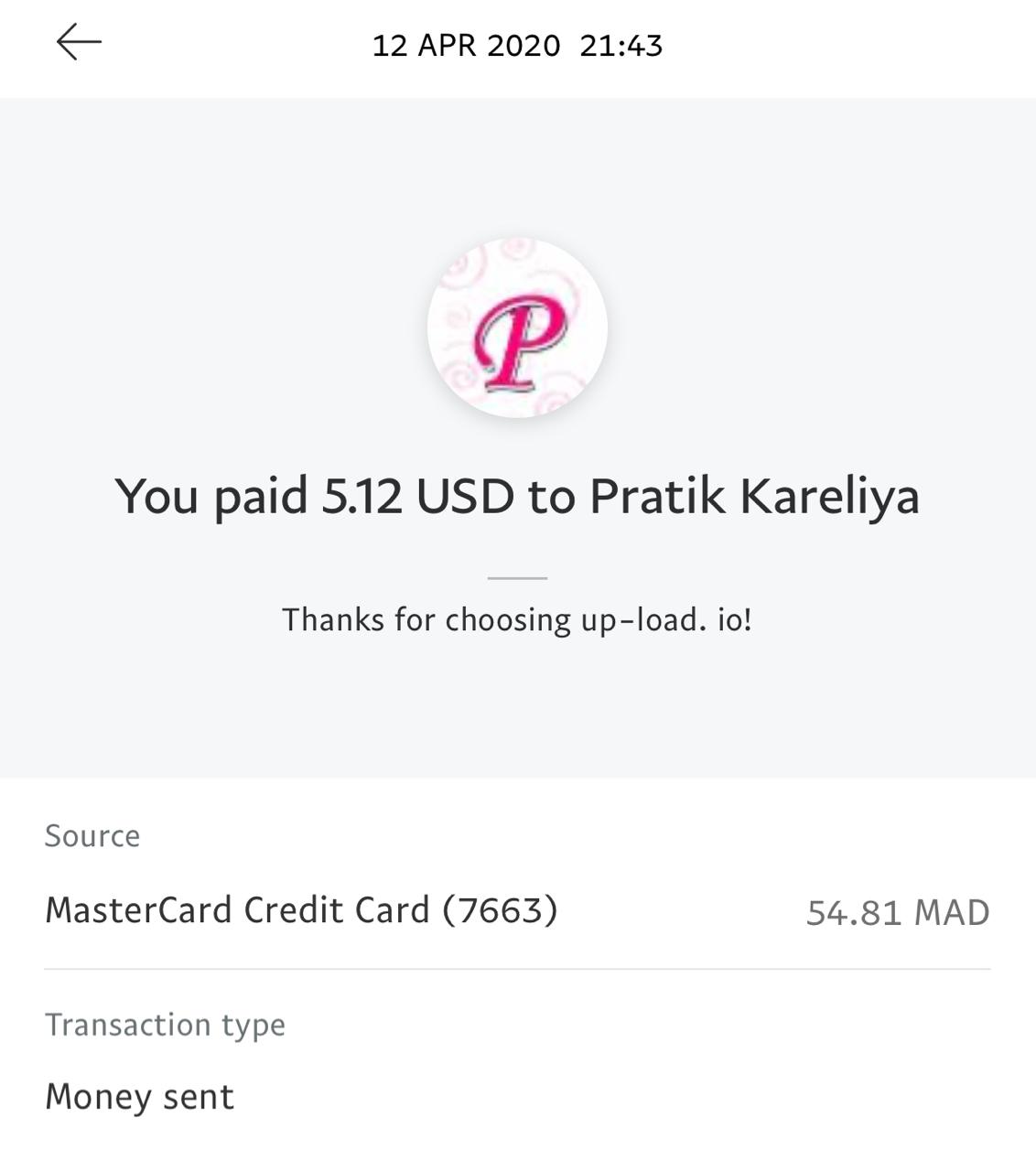 UP-LOAD.IO Payment Proof