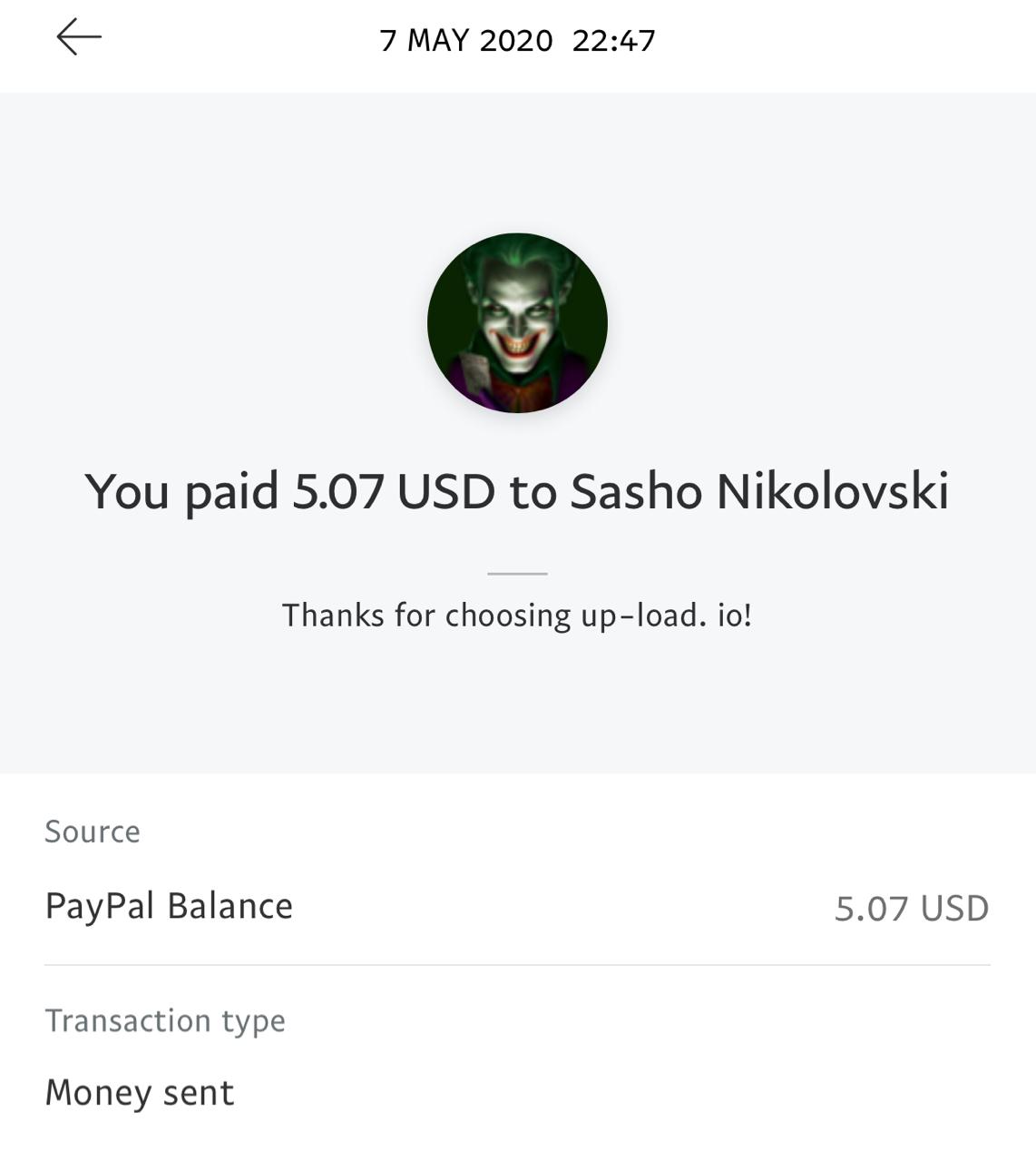 UP-LOAD.IO Payment Proof