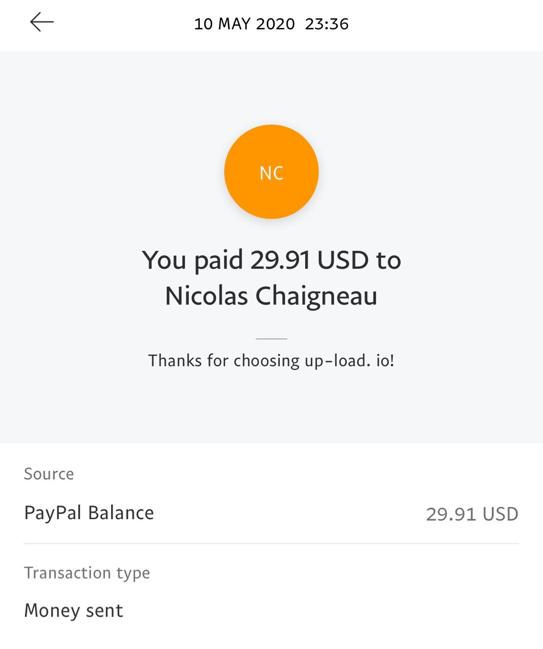 UP-LOAD.IO Payment Proof