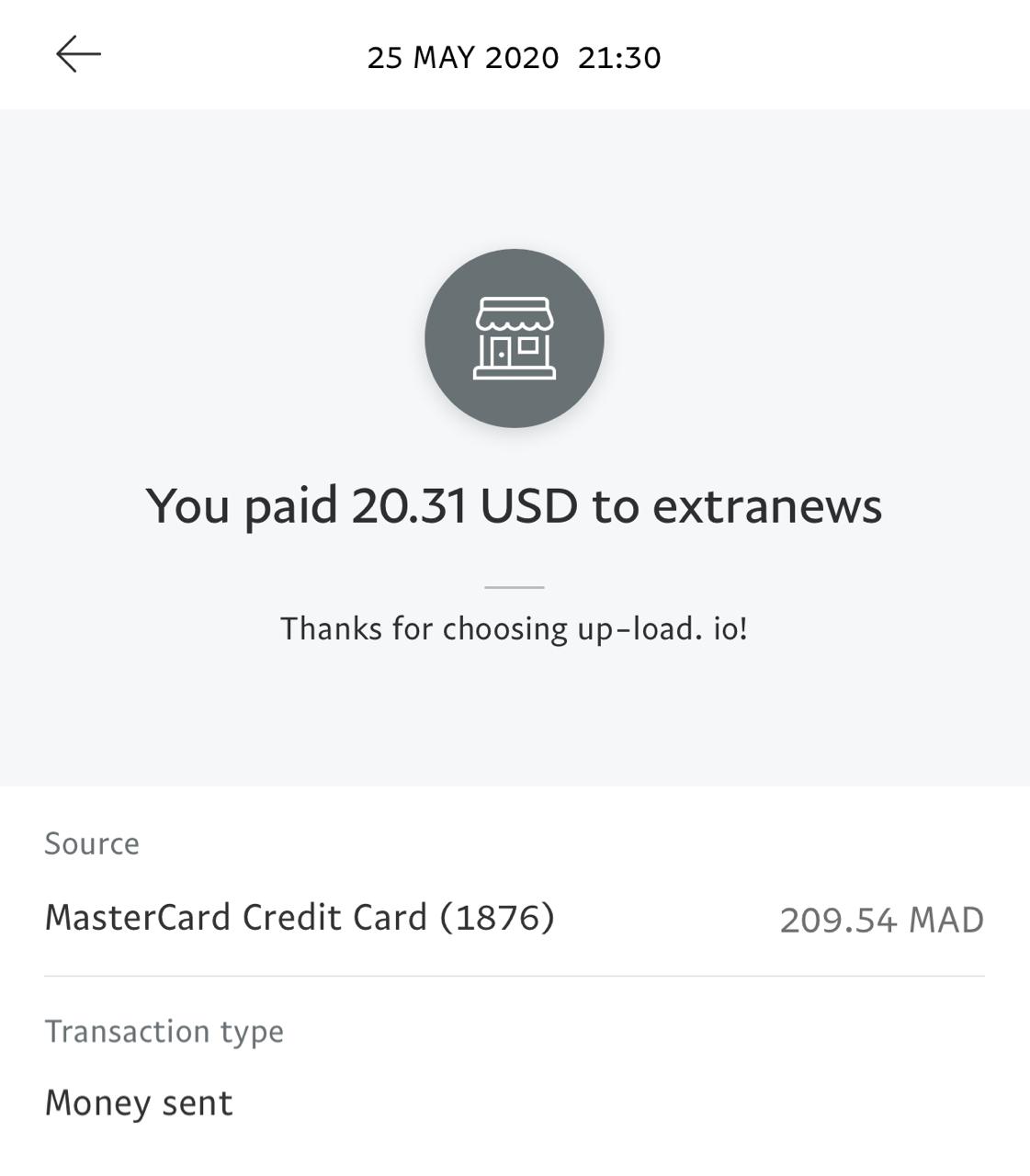 UP-LOAD.IO Payment Proof