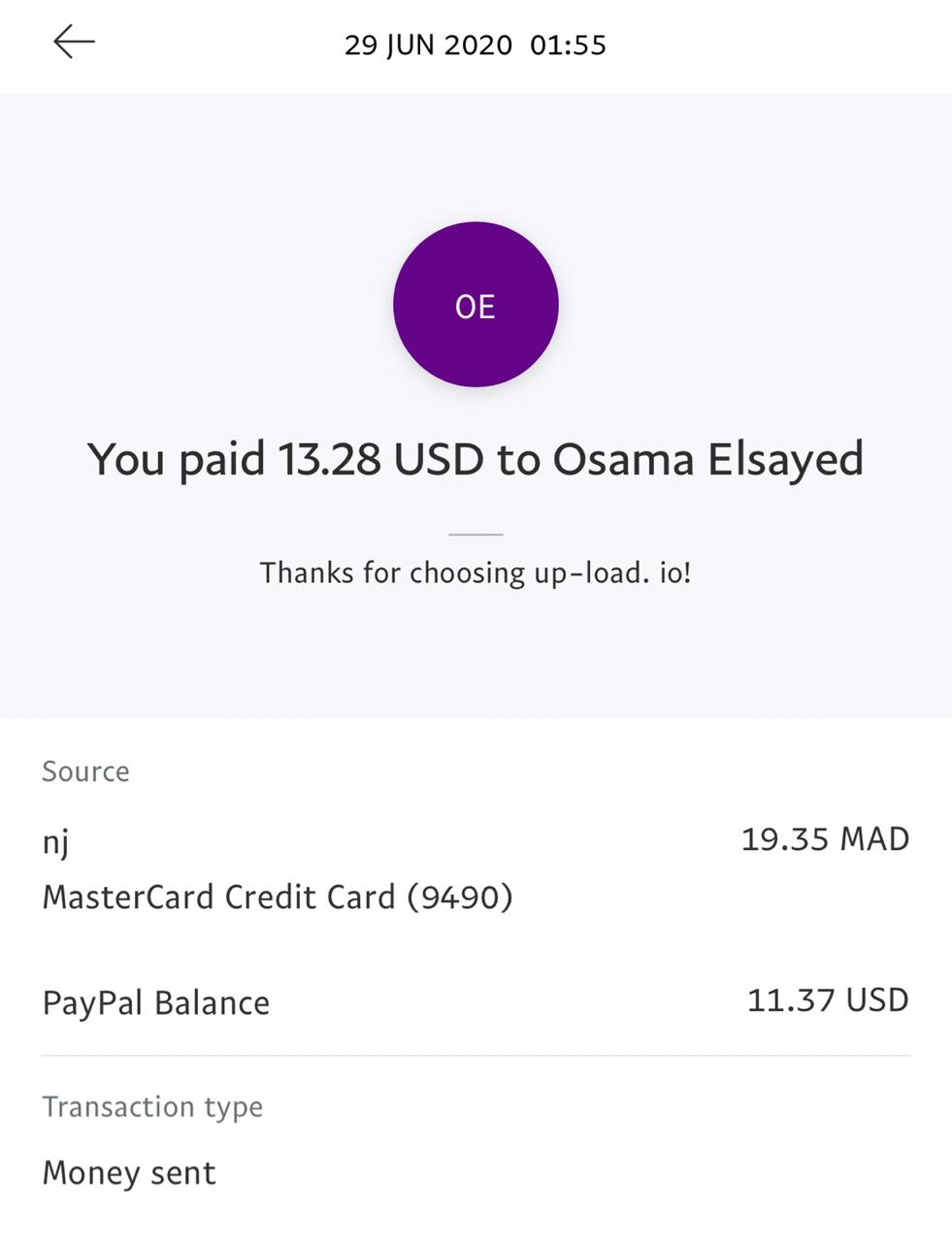 UP-LOAD.IO Payment Proof