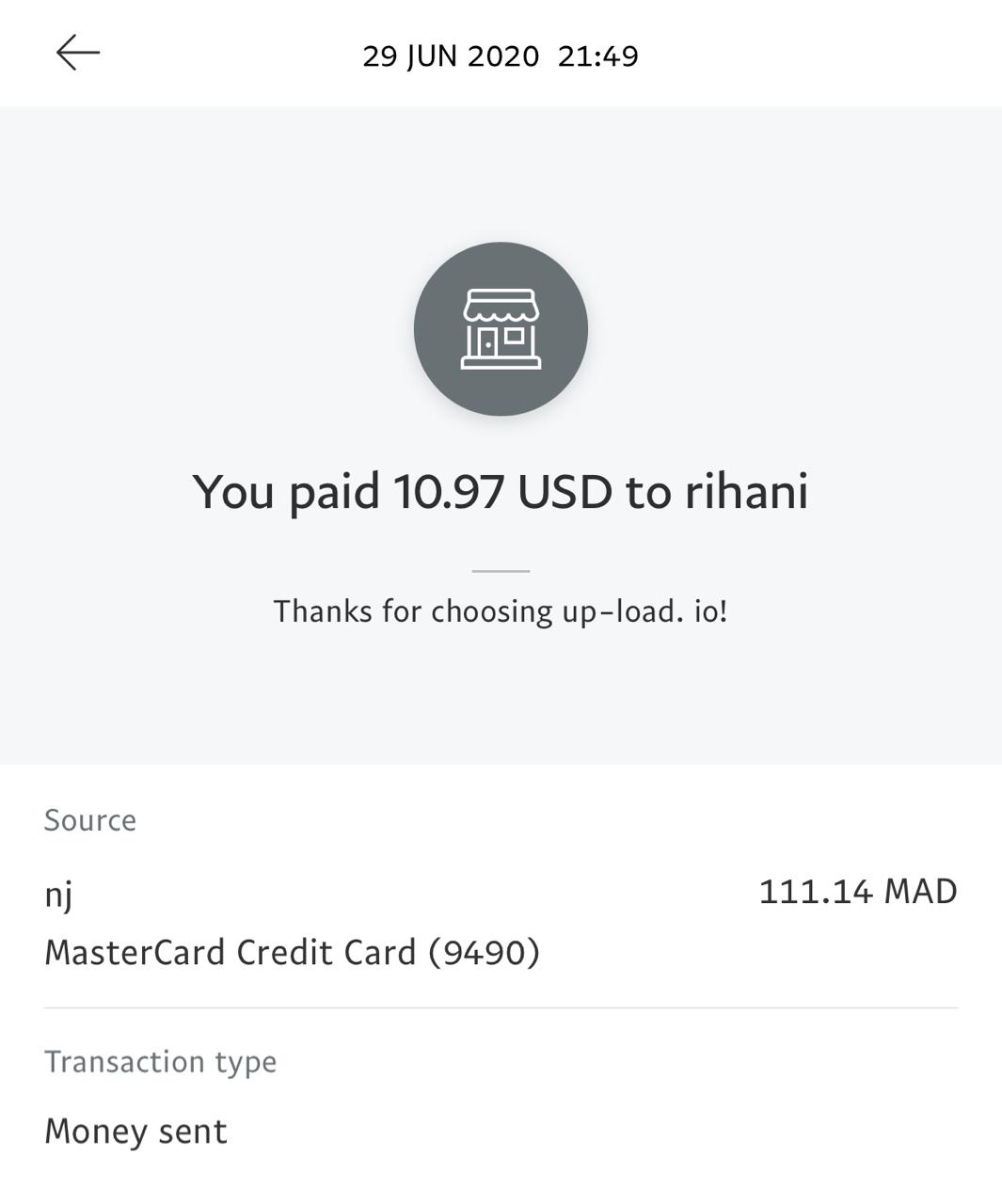 UP-LOAD.IO Payment Proof