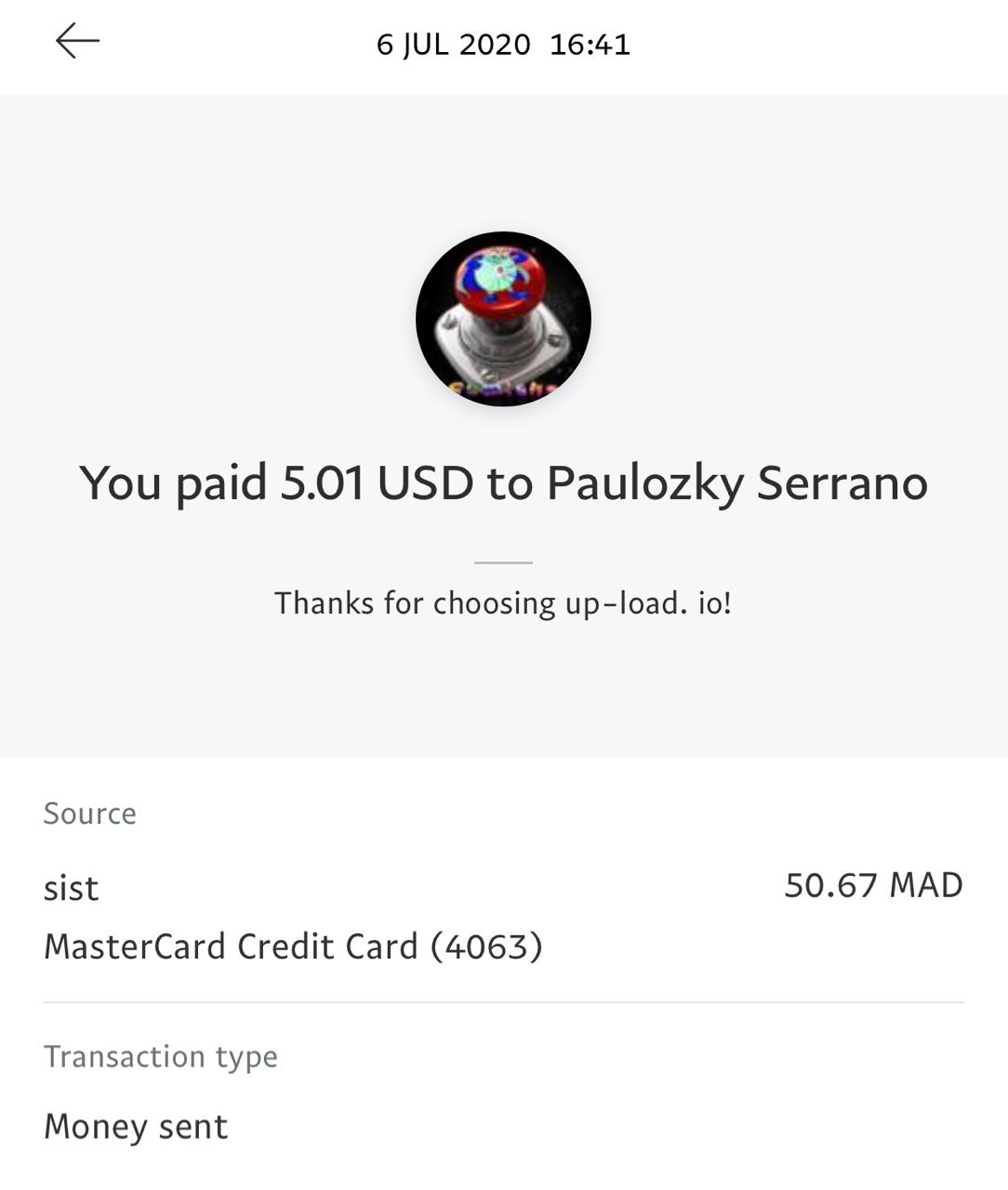 UP-LOAD.IO Payment Proof