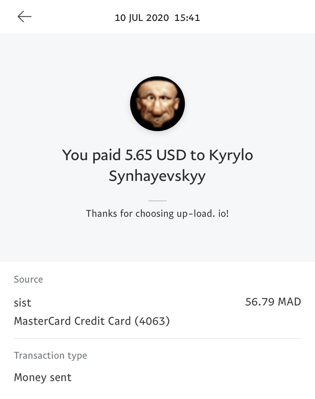 UP-LOAD.IO Payment Proof