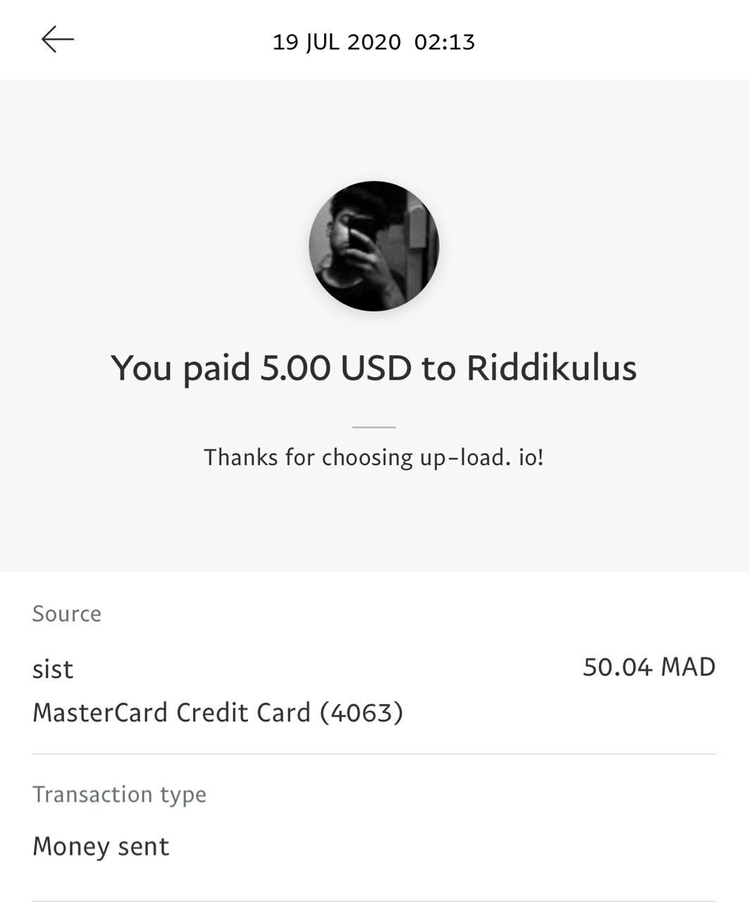 UP-LOAD.IO Payment Proof