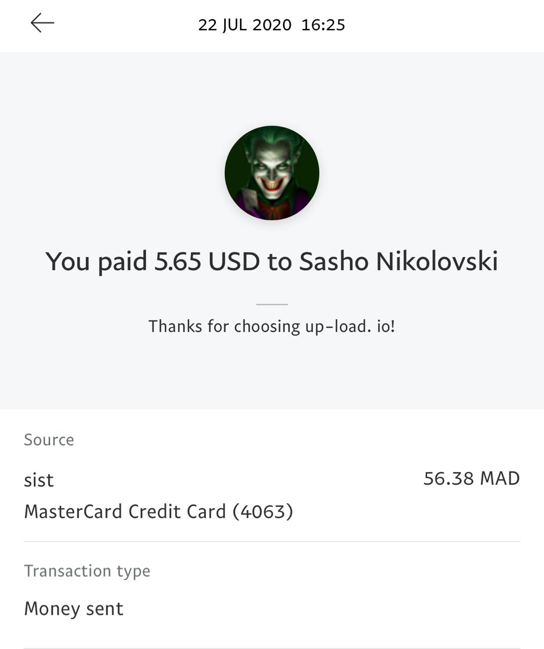 UP-LOAD.IO Payment Proof