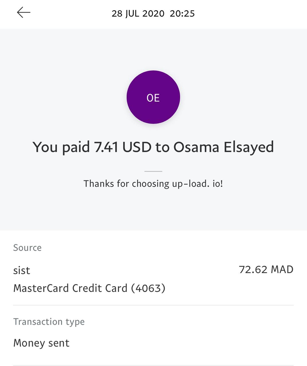 UP-LOAD.IO Payment Proof