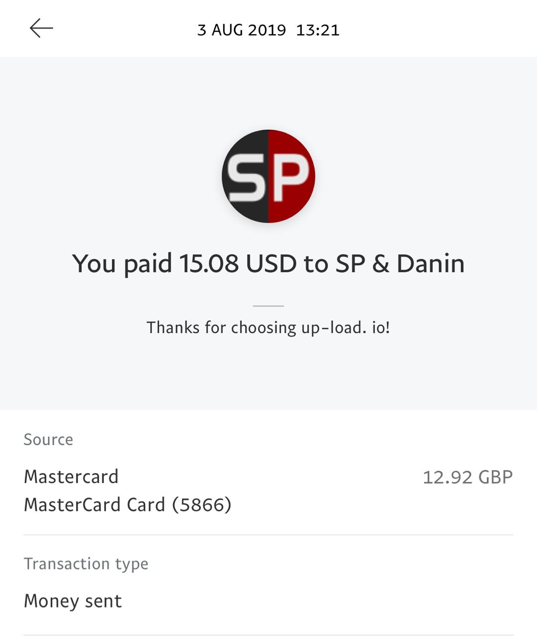 UP-LOAD.IO Payment Proof