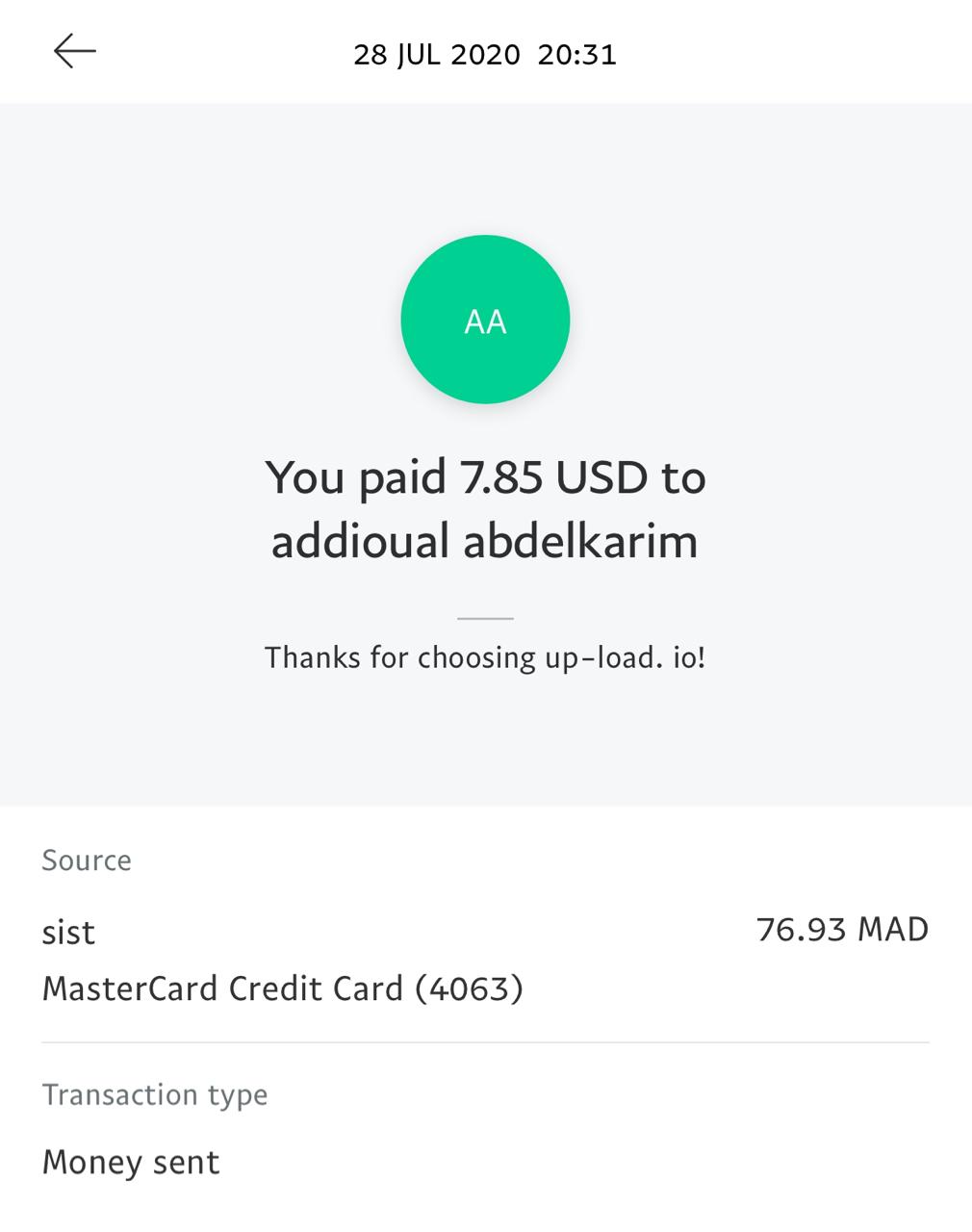 UP-LOAD.IO Payment Proof