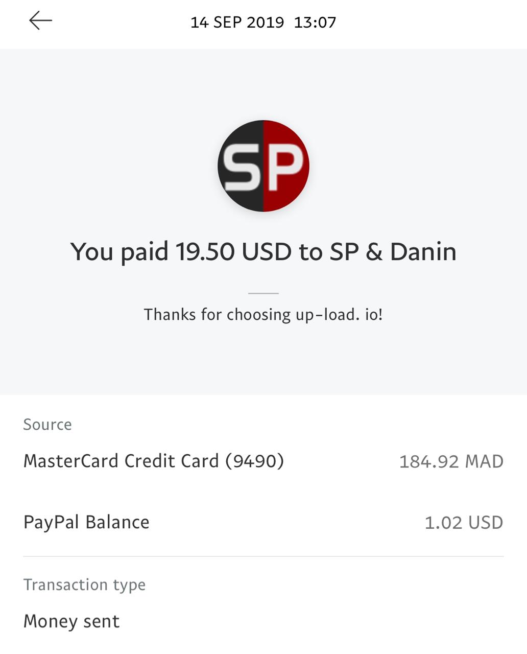 UP-LOAD.IO Payment Proof