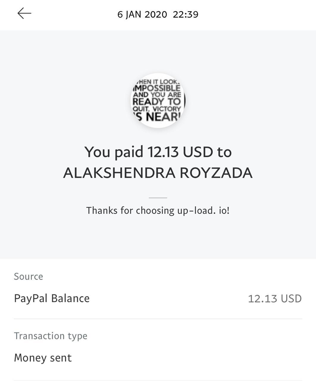 UP-LOAD.IO Payment Proof